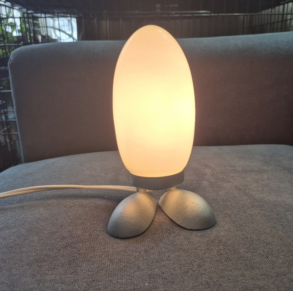 Ikea White Fjorton Dino Egg  Night Lamp  1990's
